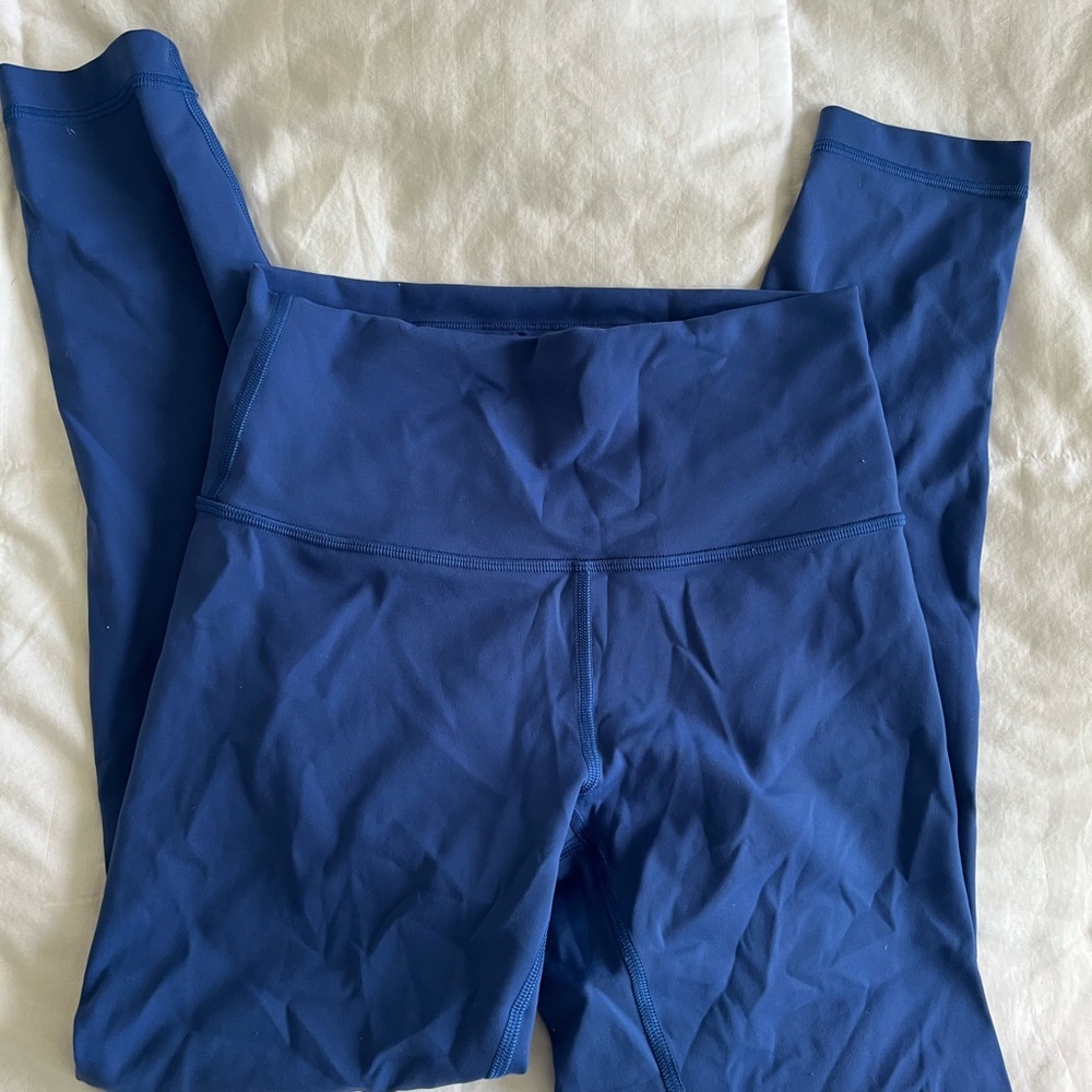 Lululemon Athletica Vibrant Blue Leggings Wunder Train